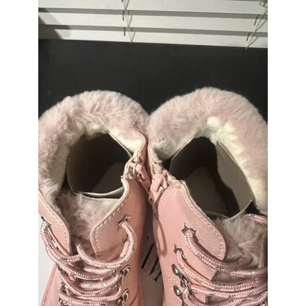 DREAM PAIRS Kids Girls Boys Ankle Booties Side Zipper Fashion Warm Snow Boots 4